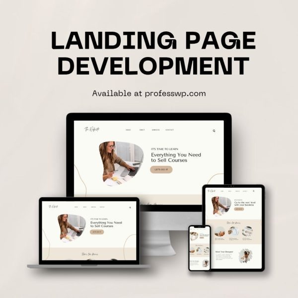 Full-service landing page creation – with domain, hosting and SEO to support online businesses